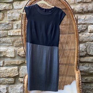 Theory Leather and Wool Dress